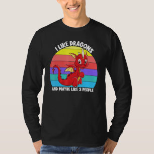 Camiseta Eu Gosto De Dragões E Talvez De Três Crianças Pess