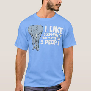 Camiseta Eu Gosto De Elefantes E Talvez De Três Pessoas