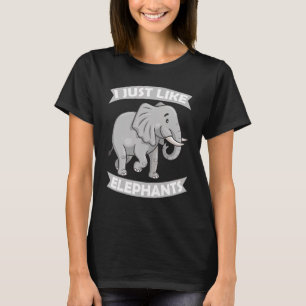Camiseta Eu Gosto De Elefantes Zoo Circus Elephant conserva