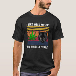 Camiseta eu gosto de erva e talvez três pessoas