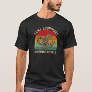 Camiseta Eu Gosto de Escorpiões E Talvez 3 Pessoas Gráfico