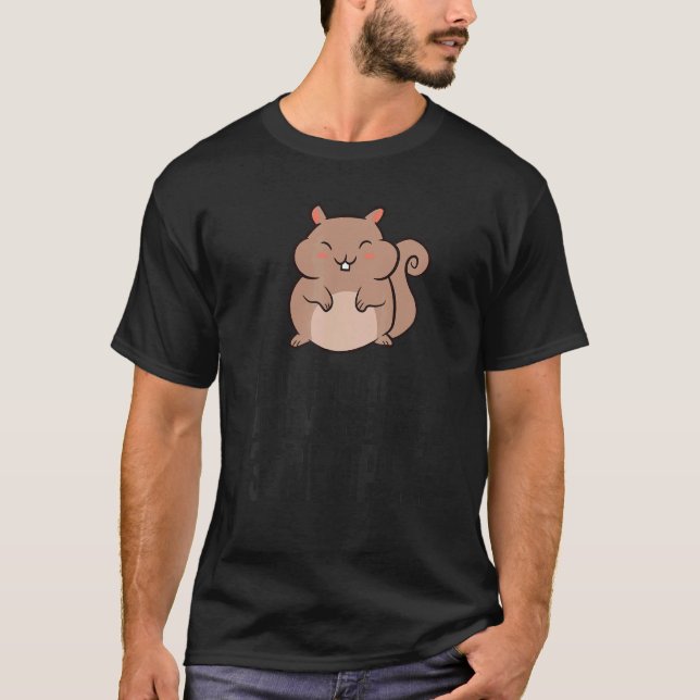 Camiseta Eu Gosto De Esquilos E Talvez De Três Pessoas (Frente)