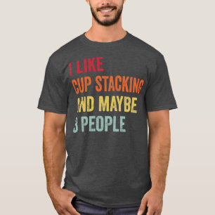 Camiseta Eu Gosto De Estacas De Taça Talvez 3 Pessoas