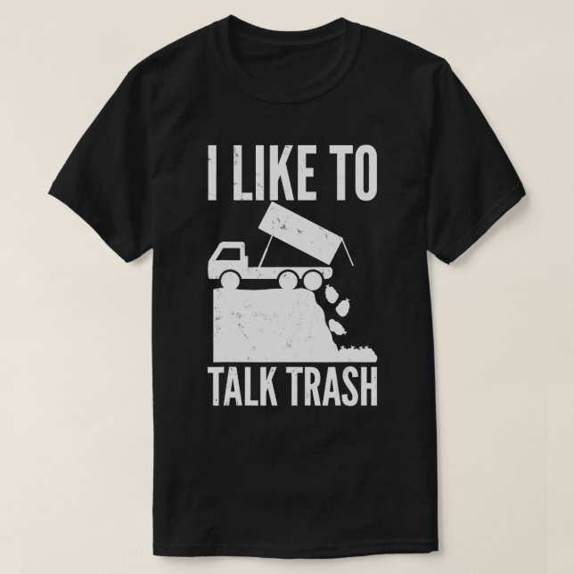 Camiseta Eu Gosto De Falar De Saneamento De Caminhões De Li (Frente do Design)