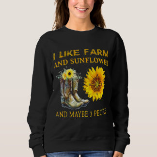 Camiseta Eu Gosto De Fazenda E Girassol E Talvez 3 Pessoas 