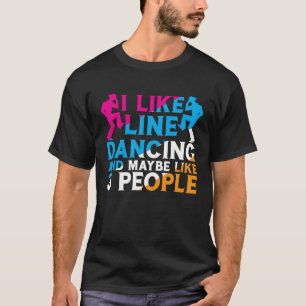 Camiseta Eu gosto de Feiras de Dança de Linha de Dança de L