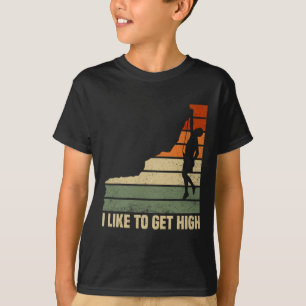 Camiseta Eu Gosto de Ficar Alto Escalando Rochas Montanha C