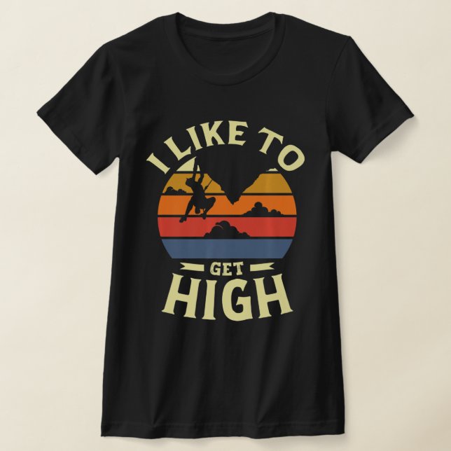 Camiseta Eu gosto de ficar chapado para um cli de rock Rock (Postura )
