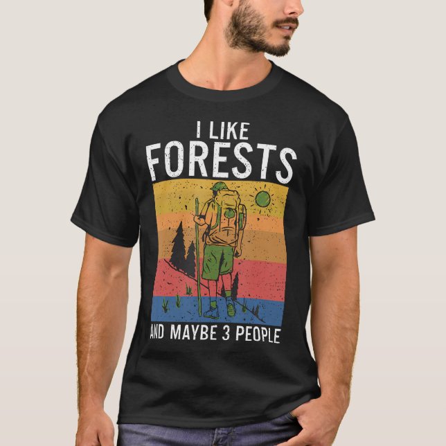 Camiseta Eu Gosto De Florestas E Talvez Três Pessoas De Ave (Frente)