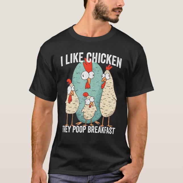 Camiseta Eu Gosto de Frango Eles Defecam Café da Manhã Faze (Frente)