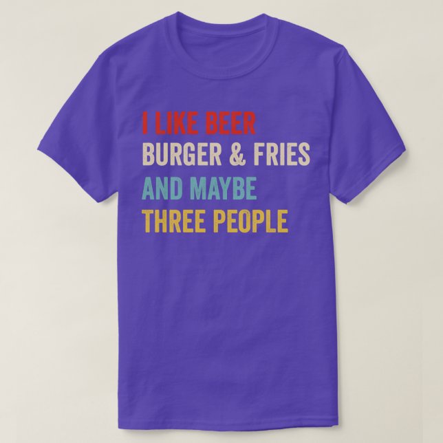 Camiseta Eu Gosto De Fritas Burger De Cerveja (Frente do Design)