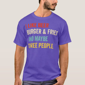 Camiseta Eu Gosto De Fritas Burger De Cerveja
