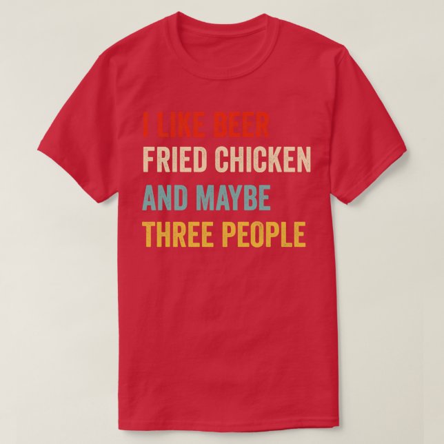 Camiseta Eu Gosto De Galinha Fritada De Cerveja (Frente do Design)
