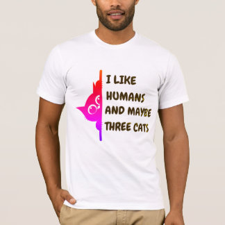 Camiseta Eu gosto de gato espiando beisebol