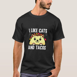 Camiseta Eu Gosto de Gatos e Tacos Gato
