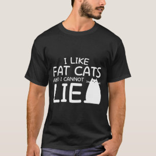 Camiseta Eu Gosto De Gatos Gordos E Não Consigo Mentir Cami