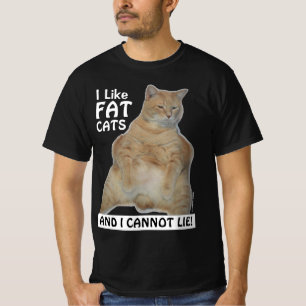 Camiseta Eu Gosto De Gatos Gordos E Não Posso Mentir! Cami