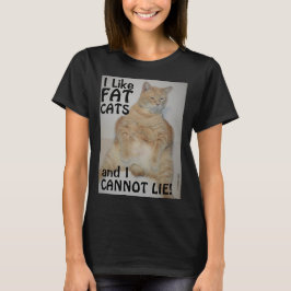 Camiseta Eu Gosto de Gatos Gordos e Não Posso Mentir! Camis