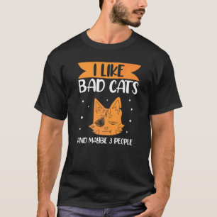Camiseta Eu Gosto De Gatos Maus E Talvez 3 Pessoas De Melho