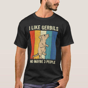 Camiseta Eu Gosto de Gerbilos E Talvez 3 Pessoas Gerbilos R