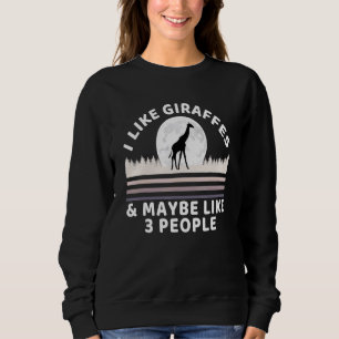 Camiseta Eu gosto de girafas e talvez três Pessoas vencem g