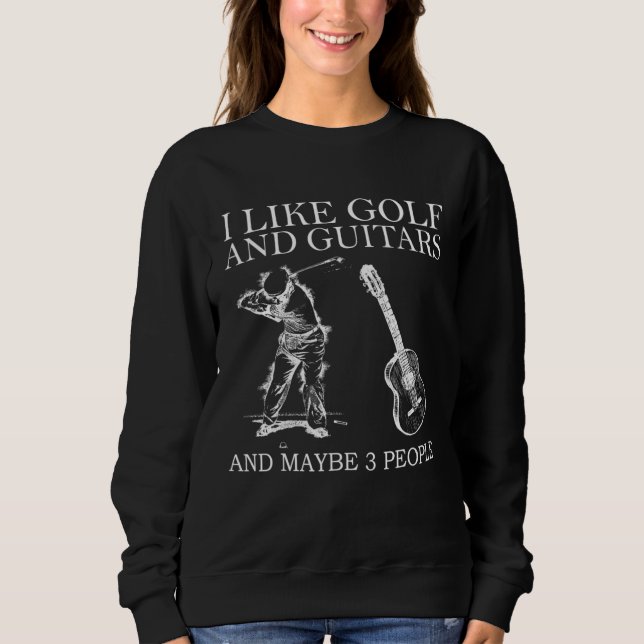 Camiseta Eu Gosto De Golfe E Guitarras E Talvez 3 Pessoas (Frente)