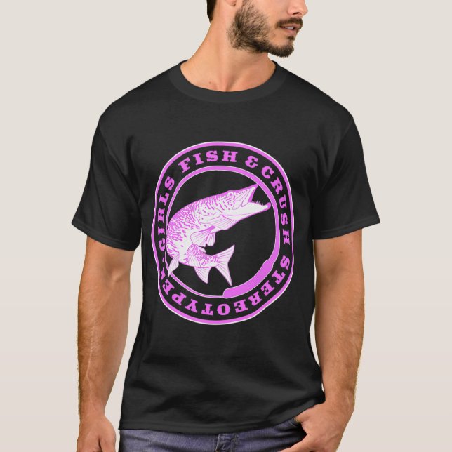 Camiseta Eu gosto ... de golfe, pesca, domingos ... e de to (Frente)