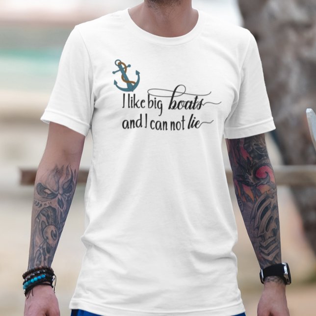 Camiseta Eu gosto de grandes barcos e não posso mentir lago (Criador carregado)
