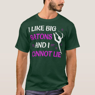 Camiseta Eu Gosto De Grandes Batons Engraçados Grelha Maior