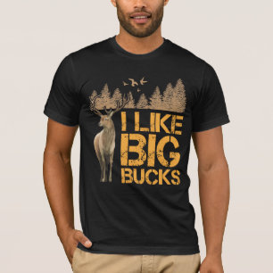 Camiseta Eu Gosto De Grandes Bucks O Grande Antler Caçando 
