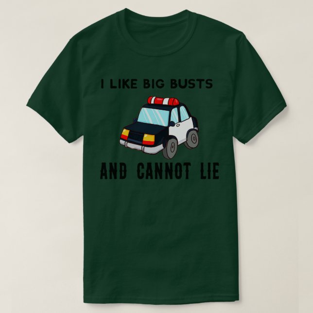 Camiseta eu gosto de grandes bustos e não posso mentir (Frente do Design)