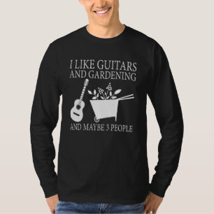 Camiseta Eu Gosto de Guitarras e de Jardinagem e Talvez 3 P