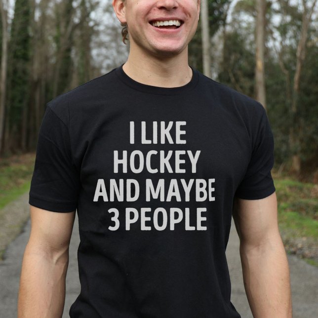 Camiseta Eu Gosto De Hockey E Talvez 3 Pessoas Engraçadas (Criador carregado)