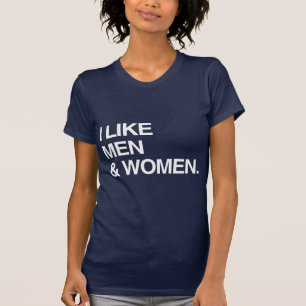 CAMISETA EU GOSTO DE HOMENS E MULHERES