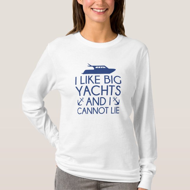 Camiseta Eu Gosto de Iates Grandes (Frente)