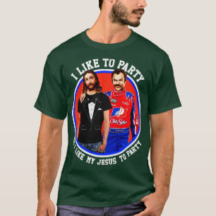 Camiseta Eu gosto de imaginar Jesus em uma saia de smoking