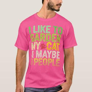 Camiseta Eu Gosto de Jardinar Meu Gato Talvez 3 Pessoas Gar