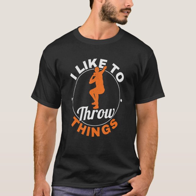 Camiseta Eu Gosto De Jogar Coisas E Atirar-Me A Campo (Frente)