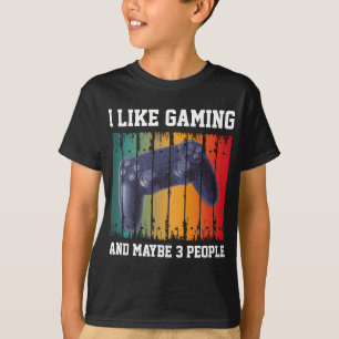 CAMISETA EU GOSTO DE JOGOS E TALVEZ 3 PESSOAS