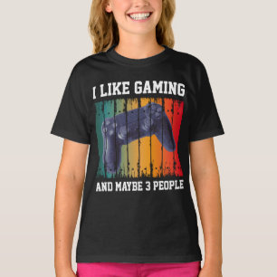 CAMISETA EU GOSTO DE JOGOS E TALVEZ 3 PESSOAS