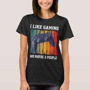 CAMISETA EU GOSTO DE JOGOS E TALVEZ 3 PESSOAS
