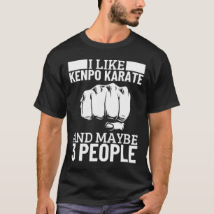 Camiseta Eu Gosto de Kenpo Karate E Talvez 3 Pessoas Engraç