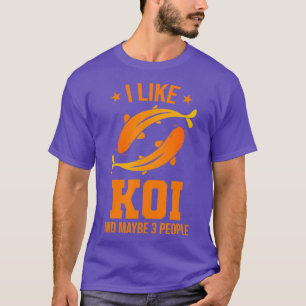 Camiseta Eu gosto de koi e talvez três pessoas - japonês Ko