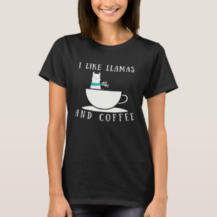 Camiseta Eu Gosto de Lhamas e Café