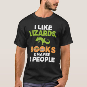 Camiseta Eu Gosto De Livros De Lagartos E Talvez 3 Pessoas