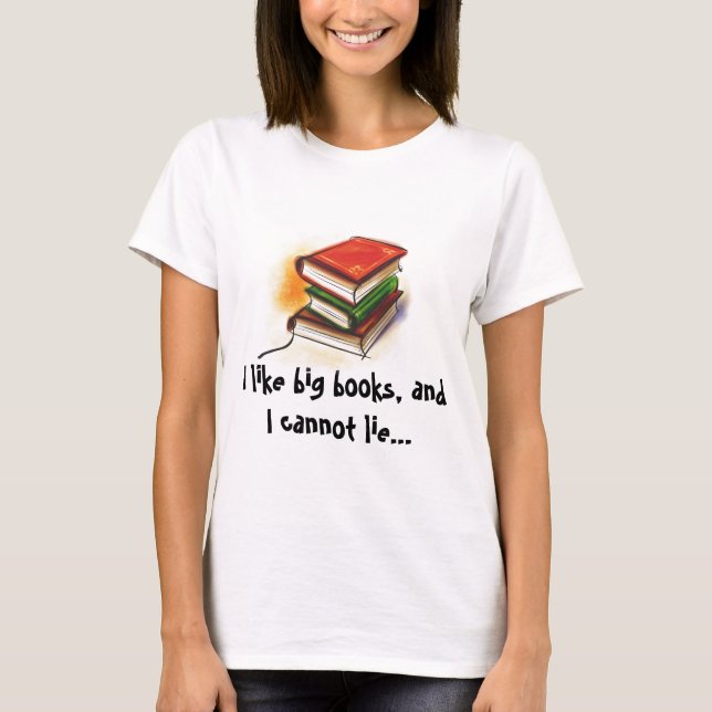 Camiseta Eu gosto de livros grandes (Frente)