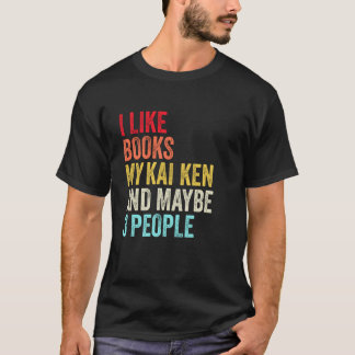 Camiseta Eu gosto de Livros Meu Cachorro Kai Ken e talvez 3