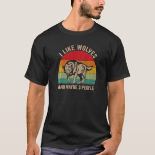 Camiseta Eu Gosto De Lobos E Talvez De Três Pessoas Do Lobo