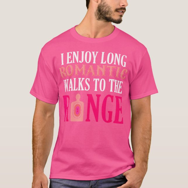 Camiseta Eu Gosto De Longas Caminhadas Românticas Para O Pr (Frente)