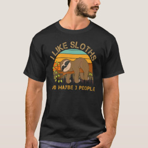 Camiseta Eu Gosto De Lúteras E Sarcástico Humor Sloth